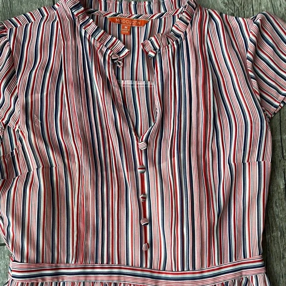 Modcloth Red, White, and Blue Striped Dress Perfect for 4th of July! - Picture 3 of 9